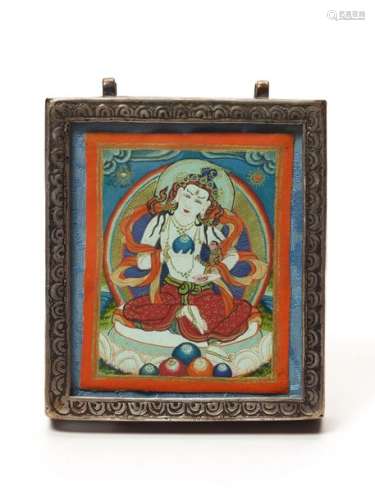 TIBETAN GAU BOX WITH WHITE TARA – LATE 19th CENTURY