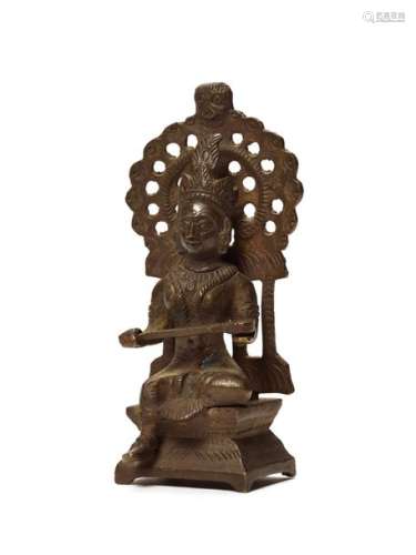 A NEPALESE BRONZE OF ANNAPURNA, AROUND 1900