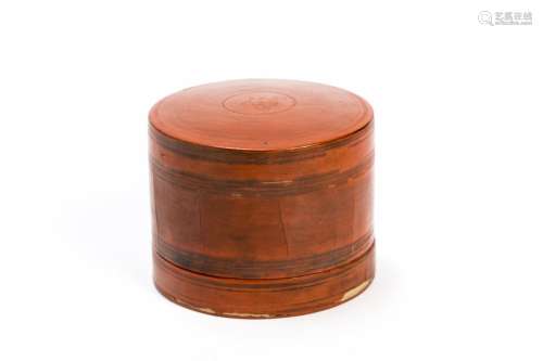 A BURMESE LACQUERED BAMBOO BETEL (KUNI IT) BOX, 1ST HAL…