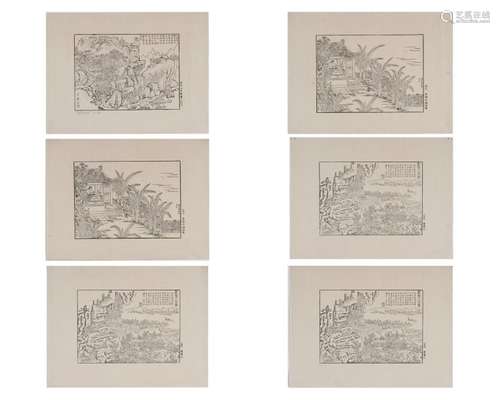 SIX JAPANESE WOODBLOCK PRINTS, 19TH CENTURY