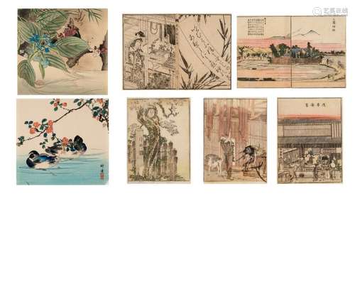 SEVEN JAPANESE COLOR WOODBLOCK PRINTS, 19TH CENTURY