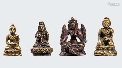 FOUR SMALL CULT BRONZES