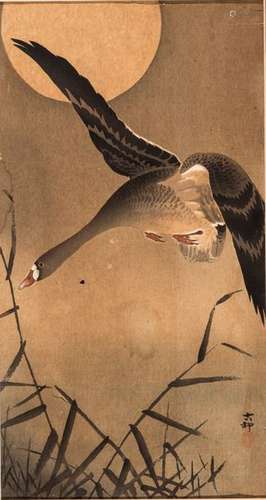 OHARA SHOSON (1877 1945) – GOOSE IN FLIGHT