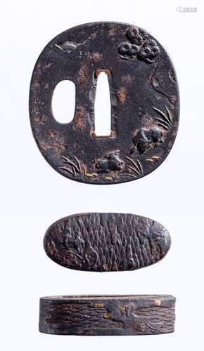 A TSUBA AND FUCHI KASHIRA