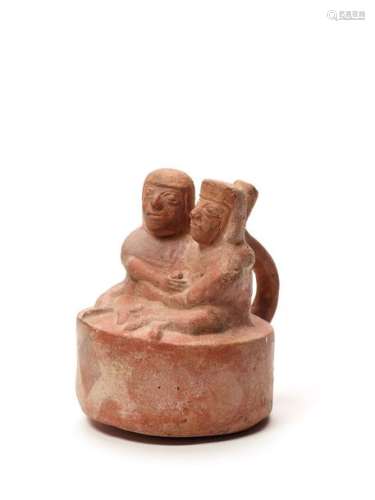 FIGURATIVE STIRRUP VESSEL – MOCHE CULTURE, PERU, C. 500 AD