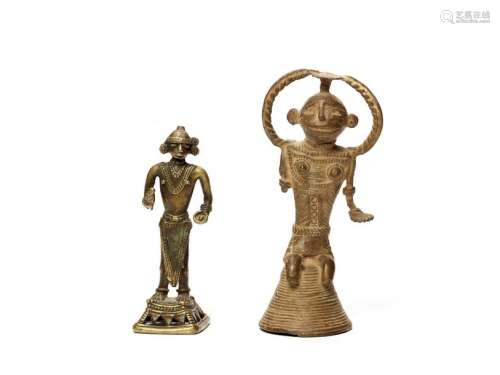 A GROUP OF TWO BASTAR BRONZE GODDESSES