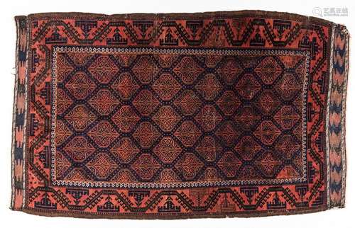 A CARPET WITH GEOMETRICAL PATTERN - 1900-1950