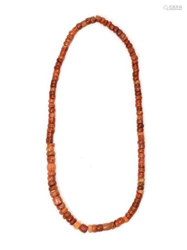 CARNELIAN NECKLACE - TAIRONA CIVILIZATION, COLOMBIA, C. 500-1200 AD