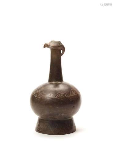 TL TESTED VESSEL WITH BIRD - CHAVIN CULTURE, PERU, C. 3RD CENTURY BC