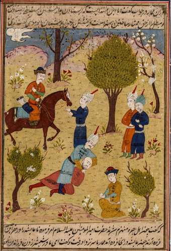 AN INDO-PERSIAN MINIATURE PAINTING - 19th CENTURY