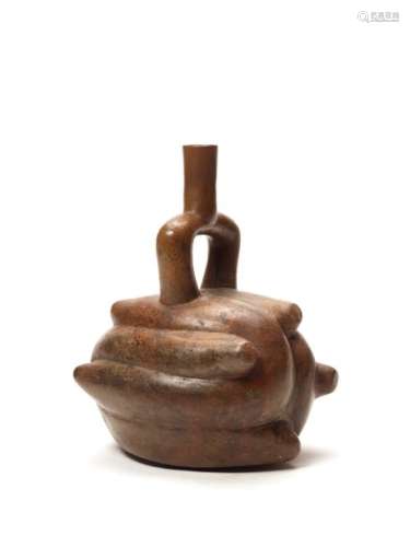 TL TESTED BIG FRUIT SHAPED STIRRUP - CHAVIN CULTURE, PERU, C. 5TH CENTURY BC
