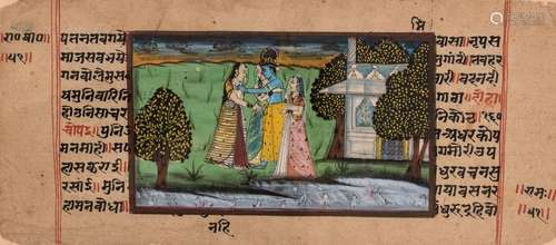 AN INDIAN MINIATURE PAINTING - 19th CENTURY