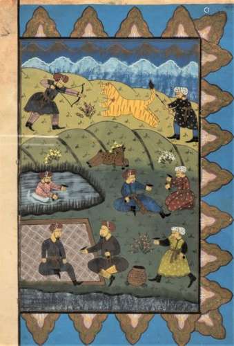 AN INDO-PERSIAN MINIATURE PAINTING - 19th CENTURY