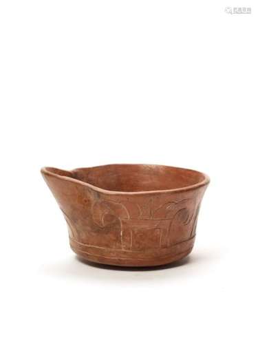 BOWL WITH INCISED DECORATION – CHAVIN CULTURE, PERU, C. 500 BC