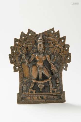 A BRONZE FIGURE OF VIRABHADRA SHIVA