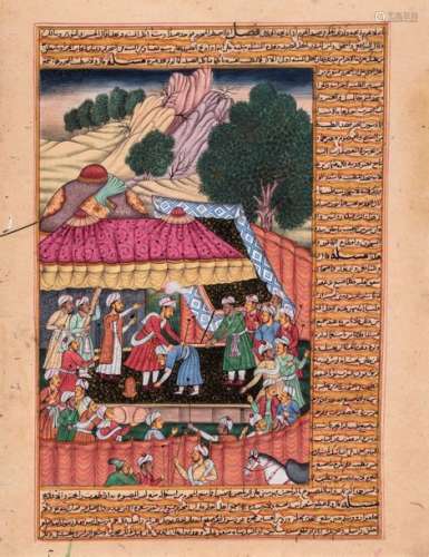 AN INDO-PERSIAN MINIATURE PAINTING - 19th CENTURY