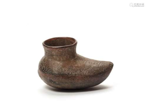 SHOE-SHAPED VESSEL - CHAVIN CULTURE, PERU, C. 500 BC