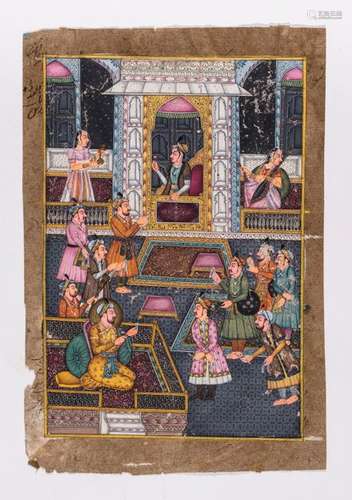 AN INDO-PERSIAN MINIATURE PAINTING - 19th CENTURY