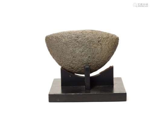 OVAL NEOLITHIC VOLCANIC STONE MORTAR – TENERE
