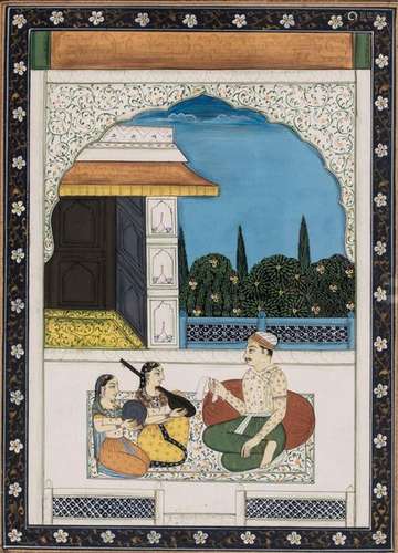 AN INDIAN MINIATURE PAINTING - 19th CENTURY