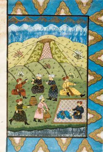 AN INDO-PERSIAN MINIATURE PAINTING - 19th CENTURY