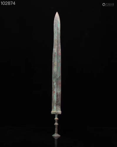 AN ANCIENT COPPER SWORD