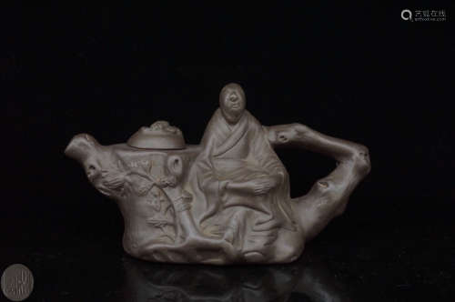 AN OLD ZISHA TEAPOT