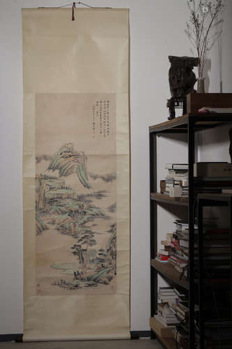 A LIUYANCHONG LANDSCAPE PAINTING HANGING SCROLL