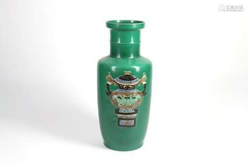 Chinese Green Glazed Porcelain Vase