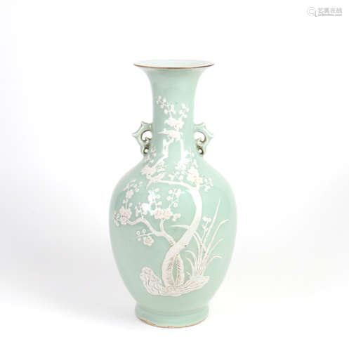 Chinese Porcelain Vase with Double Ears