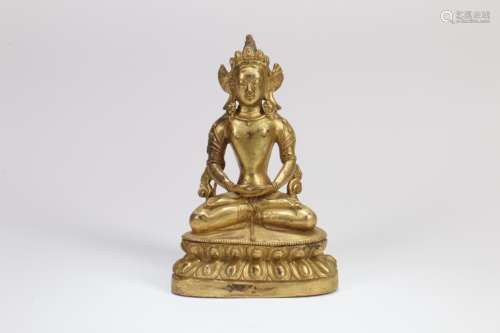 A Chinese Gilt Bronze Buddha