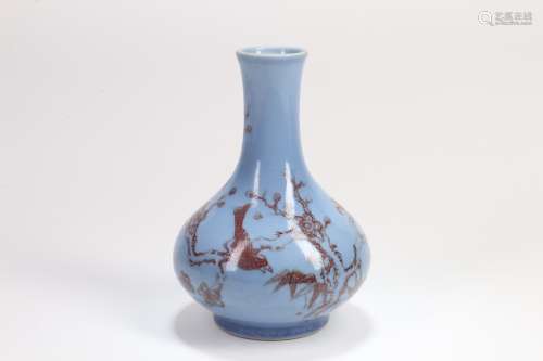 Chinese Blue Ground Porcelain Vase