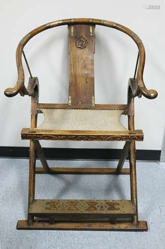 A Chinese Carved Huanghuali Chair