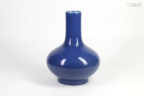 Chinese Blue Glazed Porcelain Vase