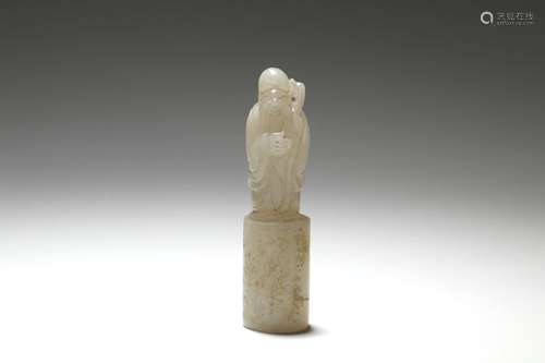 Chinese Carved Jade Figure Seal