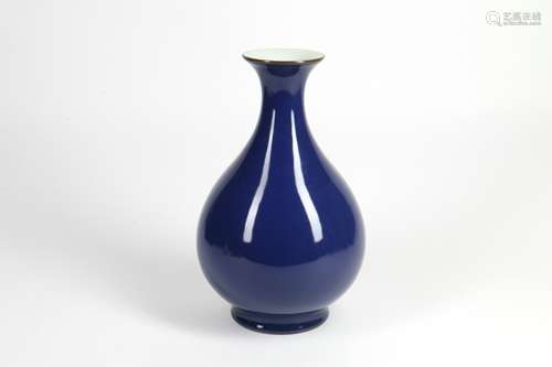 Chinese Blue Glazed Porcelain Vase