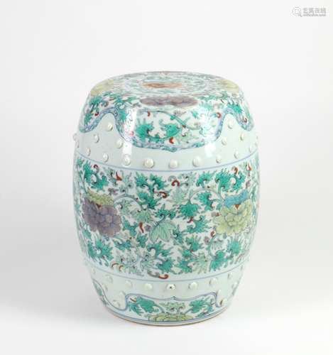 Chinese Famille-Rose Porcelain Stool