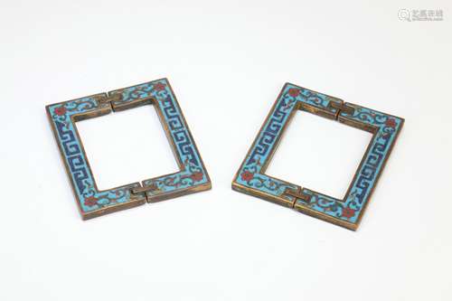 Pair of Chinese Cloisonne Decorations