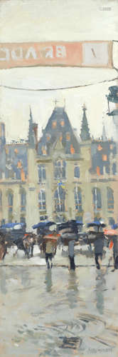 Provincial Government Building, Market Square, Bruges (unframed) Ken Howard R.A.(British, born 1932)