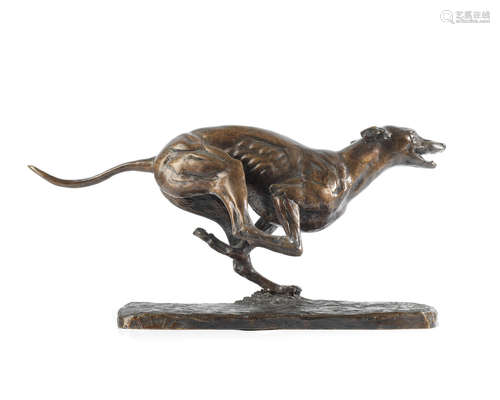 Greyhound 39cm (15 3/8in) length John Rattenbury Skeaping R.A.(British, 1901-1980)