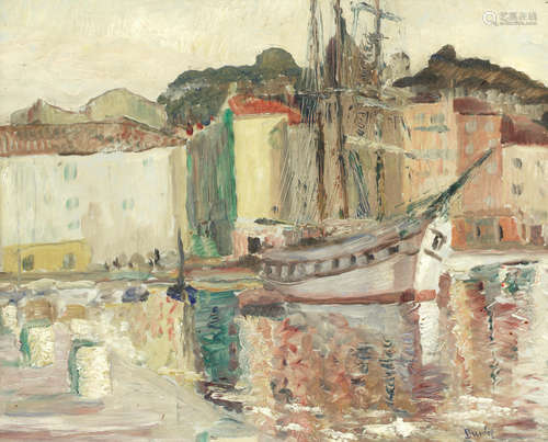 Port, St Tropez Ronald Ossory Dunlop R.A., R.B.A.(British, 1894-1973)