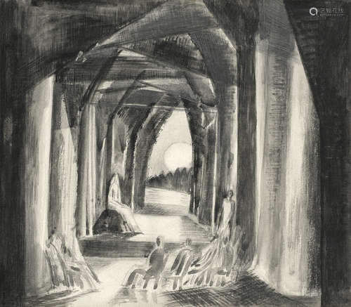 Idea for the Set of Ibsen's Ghosts Paul Nash(British, 1889-1946)