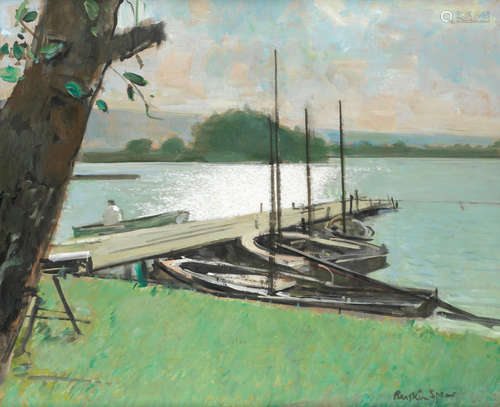 The Moorings Ruskin Spear R.A.(British, 1911-1990)