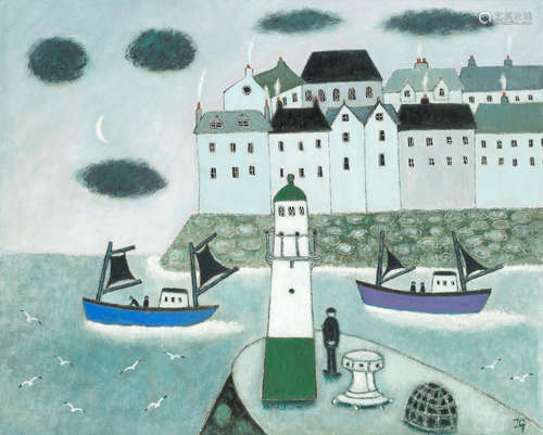 St Ives, Mackerel Boats Joan Gillchrest(British, 1918-2008)