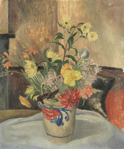 Flower-piece John Northcote Nash R.A.(British, 1893-1977)