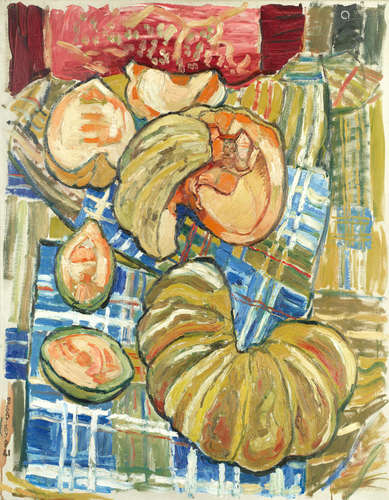 Melons (unframed) John Bratby R.A.(British, 1928-1992)