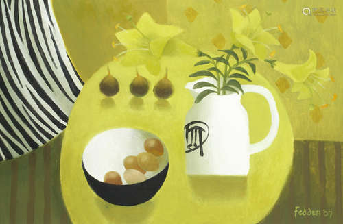 Yellow Lilies Mary Fedden R.A.(British, 1915-2012)