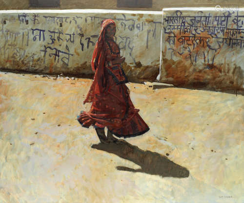 The Rajasthani Ken Howard R.A.(British, born 1932)