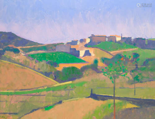 Farm near Zarakes, Evvia, Greece 1996 Colin Hayes R.A., R.B.A.(British, 1919-2003)