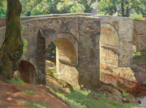 Holne Bridge on the River Dart Ernest Procter(British, 1886-1935)